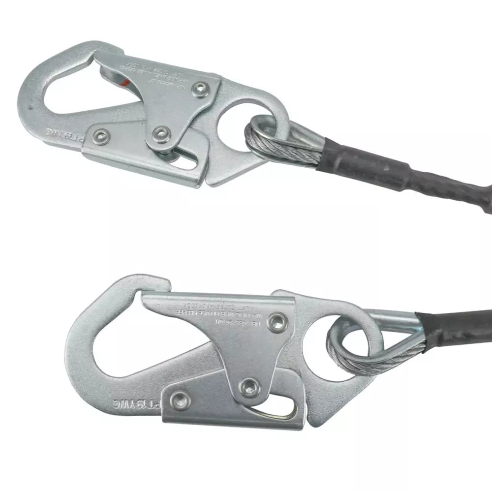 Leading Edge 6′ Energy Absorbing Lanyard: Dual Leg, Snap Hooks