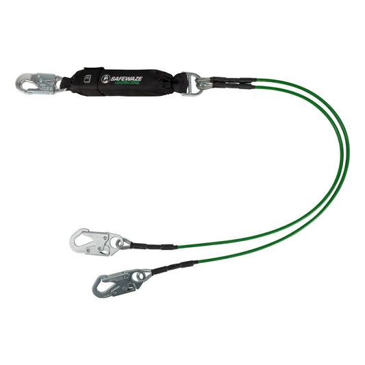 Leading Edge 6′ Energy Absorbing Lanyard: Dual Leg, Snap Hooks