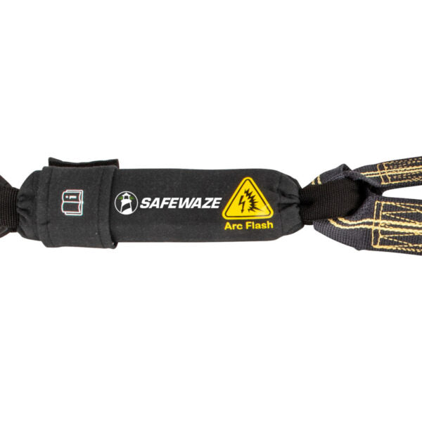 Arc Flash 6′ Energy Absorbing Lanyard: Aramid, Dual Leg, Rebar Hooks