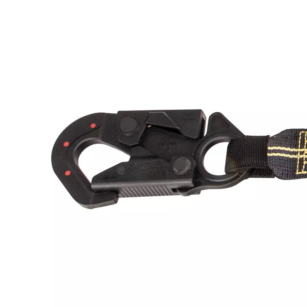 Arc Flash 6′ Energy Absorbing Lanyard: Aramid, Dielectric Snap Hook, Soft Loop