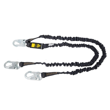 Arc Flash 6′ Internal Energy Absorbing Lanyard: Aramid, Dual Leg, Snap Hooks