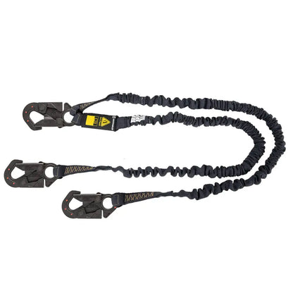 Arc Flash 6′ Internal Energy Absorbing Lanyard: Aramid, Dual Leg, Dielectric Snap Hooks