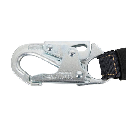 Arc Flash 6′ Internal Energy Absorbing Lanyard: Aramid, Snap Hook