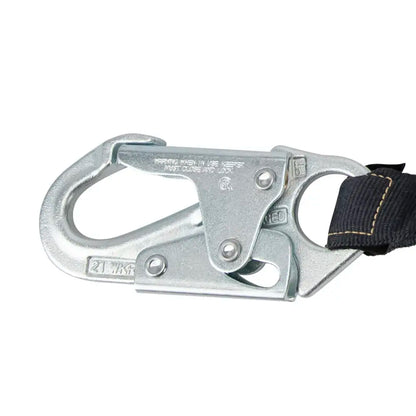 Arc Flash 6′ Internal Energy Absorbing Lanyard: Aramid, Rebar Hook