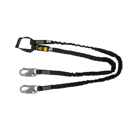 Arc Flash 6′ Internal Energy Absorbing Lanyard: Aramid, Dual Leg, Soft Loop, Snap Hook