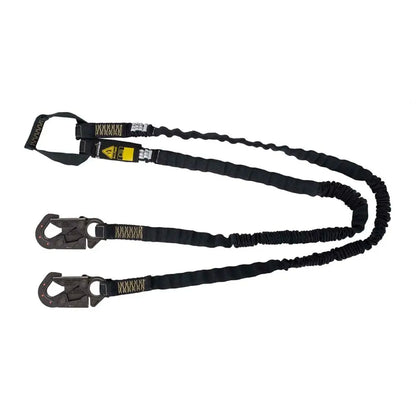 Arc Flash 6′ Internal Energy Absorbing Lanyard: Aramid, Dual Leg, Soft Loop, Dielectric Snap Hook