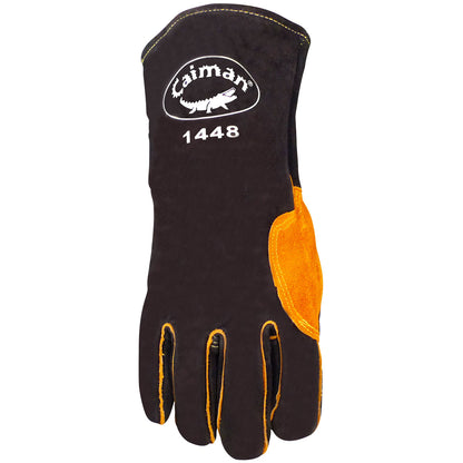 Caiman® - Premium Split Cowhide Leather Welder's Glove with Foam Lining & Aluminized Insulation - 14" Length