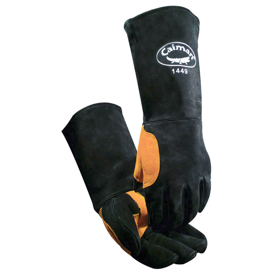 Caiman® - Premium Split Cowhide Leather Welder's Glove with Foam Lining & Aluminized Insulation - 18" Length