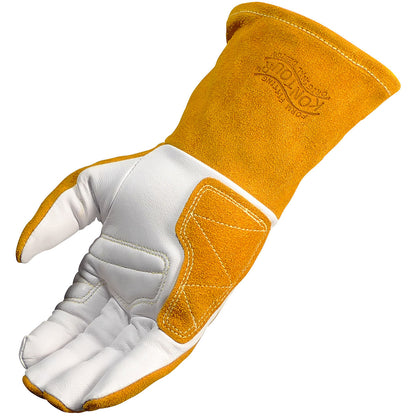 Caiman® - Premium Goat Grain TIG/Multi-Task Welder's Glove with Split Cowhide Back - 4" Kontour Wrist™ Cuff