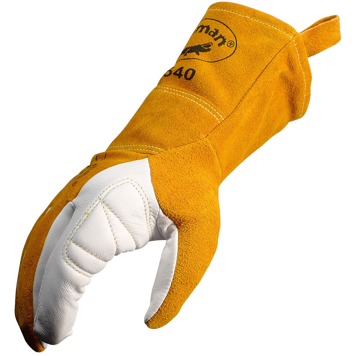 Caiman® - Premium Goat Grain TIG/Multi-Task Welder's Glove with Split Cowhide Back - 4" Kontour Wrist™ Cuff