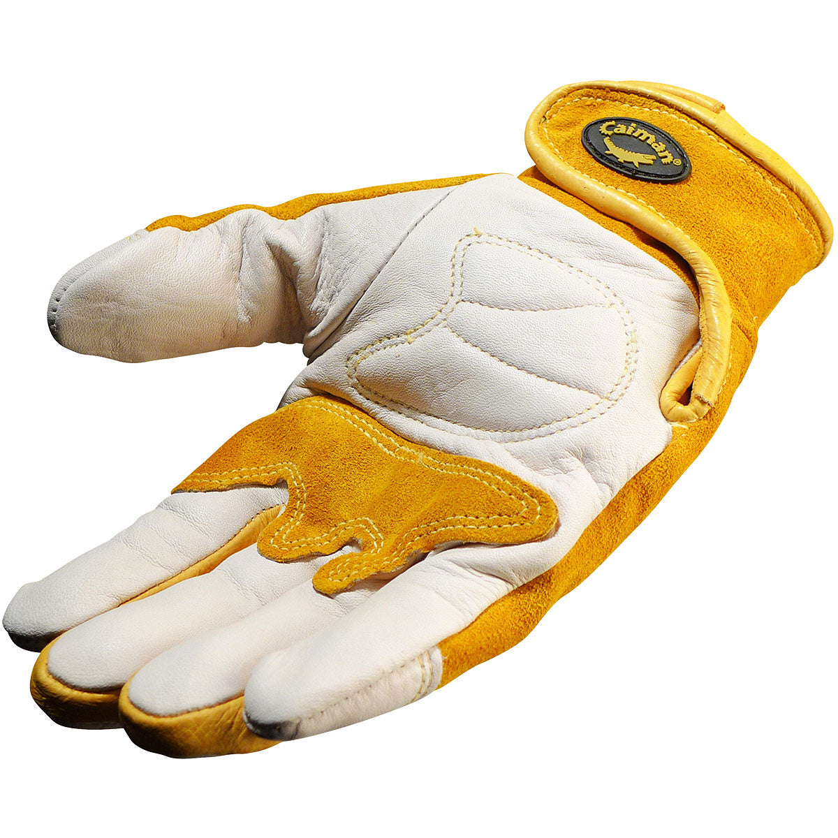 Caiman® - Premium Cow Grain TIG/MIG Welder's Gloves with Split Cowhide Back - Hook & Loop Closure