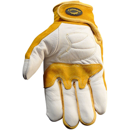 Caiman® - Premium Cow Grain TIG/MIG Welder's Gloves with Split Cowhide Back - Hook & Loop Closure