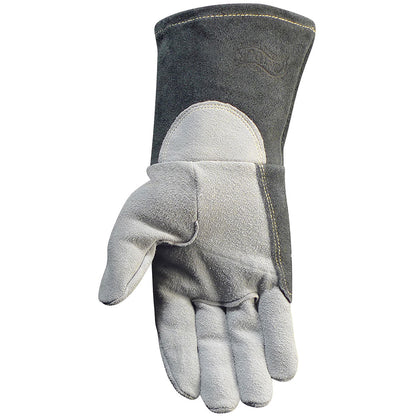 Caiman® - Premium Split Deerskin TIG Welder's Glove with a 4" Gray Extended Cuff