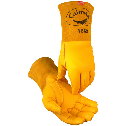 Caiman® - Superior Top Grain Goatskin MIG Welder's Glove with Kevlar® Stitching - Unlined