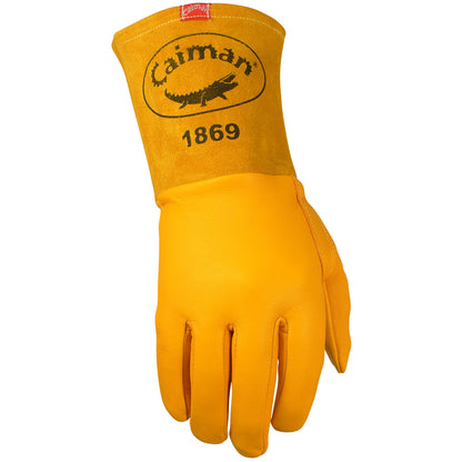 Caiman® - Premium Goat Grain TIG/MIG Welder's Gloves with Split Cowhide Back - FR Insulated Back