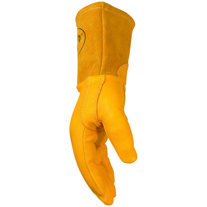 Caiman® - Premium Goat Grain TIG/MIG Welder's Gloves with Split Cowhide Back - FR Insulated Back