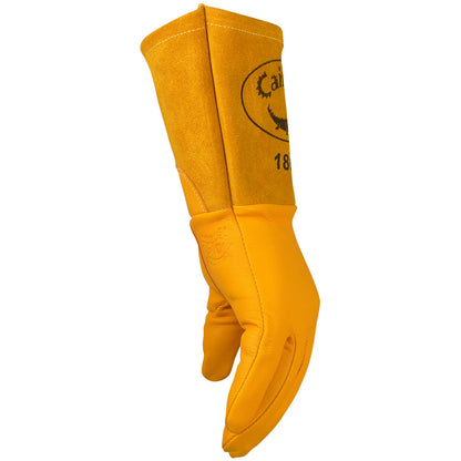 Caiman® - Premium Goat Grain TIG/MIG Welder's Gloves with Split Cowhide Back - FR Insulated Back