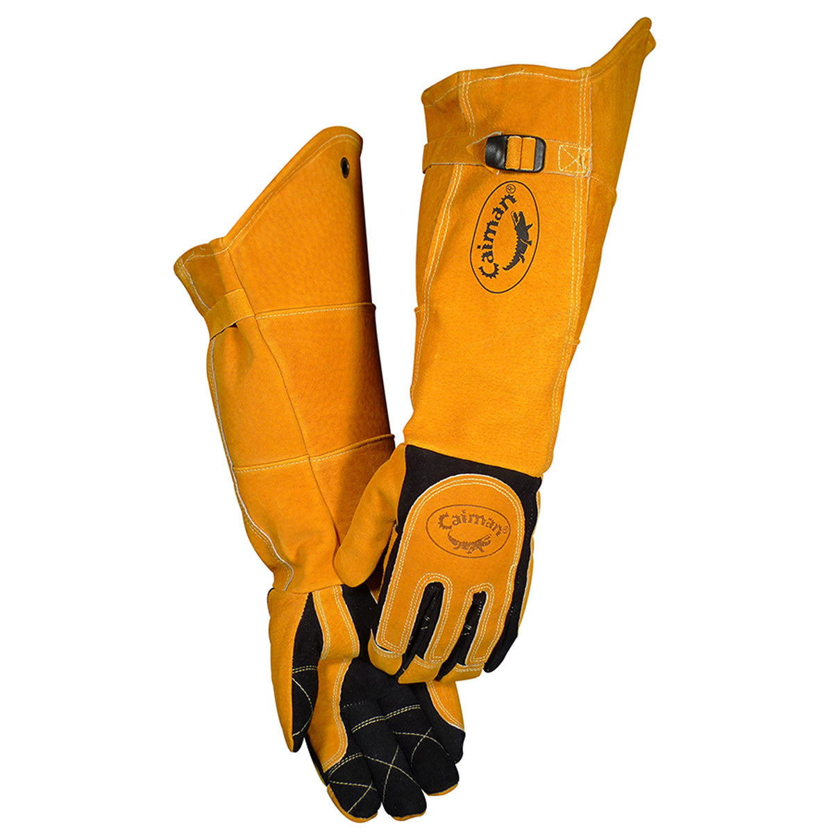 Caiman® - Premium Split Deerskin MIG/Stick Welder's Glove with Fleece/Foam Insulation - 21" Length