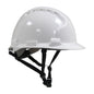 MK8 Evolution® Type II Linesman Safety Helmet with HDPE Shell, EPS Impact Liner, Polyester Suspension, Wheel Ratchet Adjustment and 4-Point Chin Strap