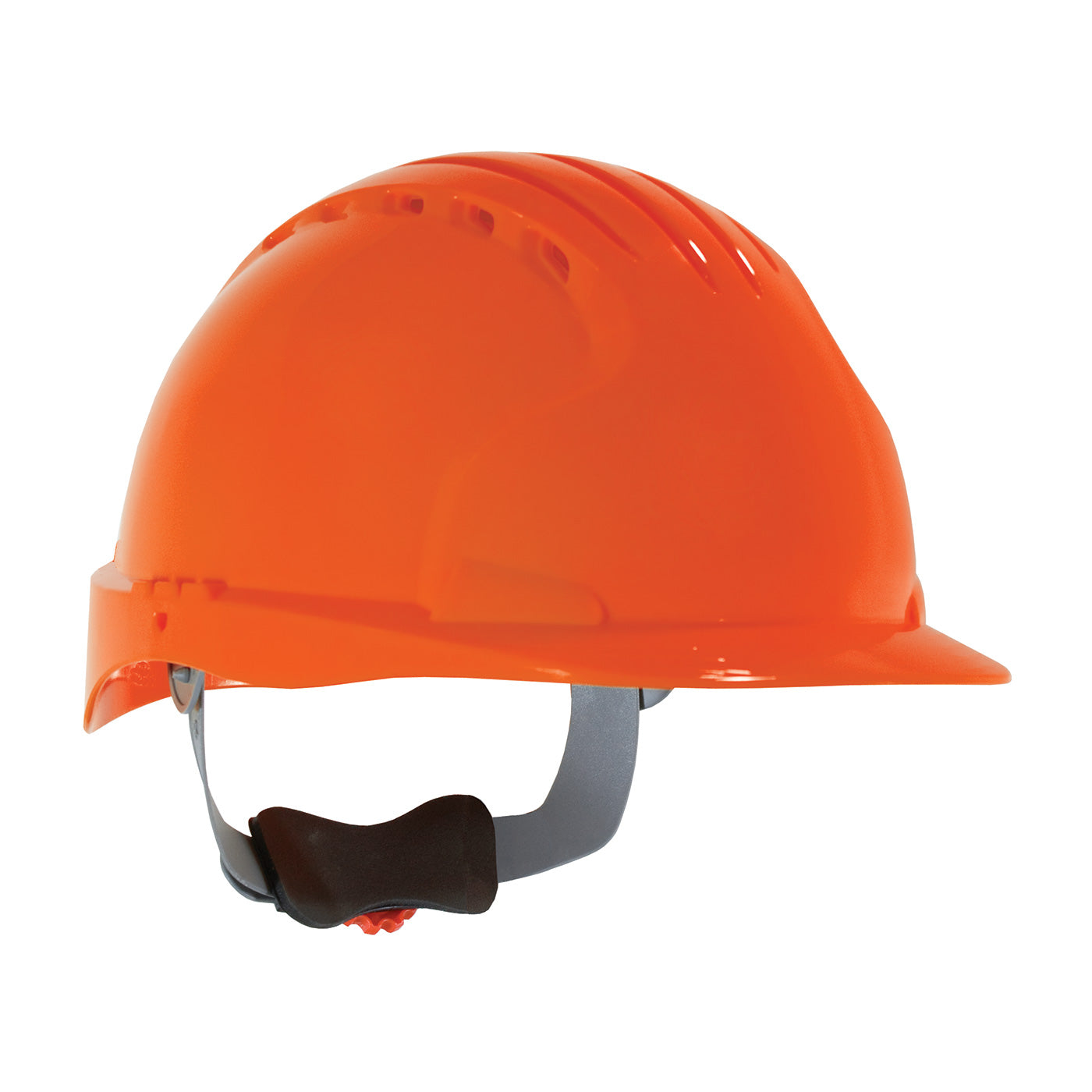 Evolution® Deluxe 6151 Standard Brim, Vented Hard Hat with HDPE Shell, 6-Point Polyester Suspension and Wheel Ratchet Adjustment