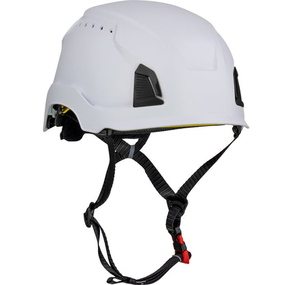 Traverse™ Vented, Industrial Climbing Helmet with Mips® Brain Protection System for Industrial Safety Helmets, ABS Shell, EPS Foam Impact Liner, HDPE Suspension, Wheel Ratchet Adjustment and 4-Point Chin Strap