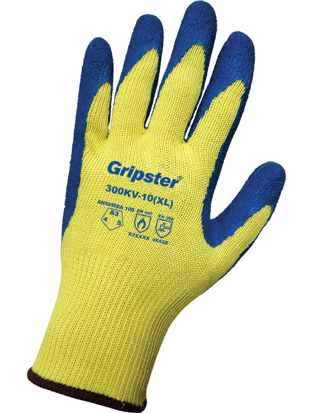 Gripster® Cut Resistant Gloves Made with Aramid Fiber and a Rubber Coated Palm - 300KV