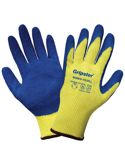 Gripster® Cut Resistant Gloves Made with Aramid Fiber and a Rubber Coated Palm - 300KV