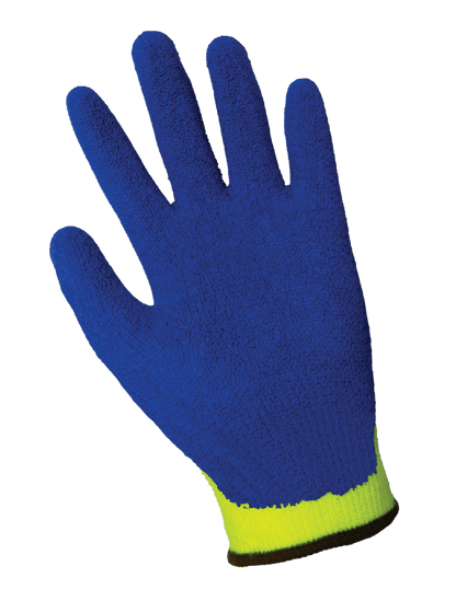 Gripster® High-Visibility Etched Rubber-Coated Polyester Gloves with Cut, Abrasion, and Puncture Resistance - 300NBE