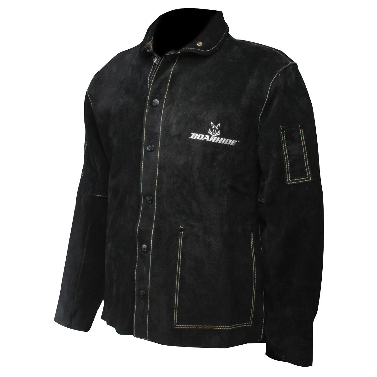 Caiman® - 30" Black Boarhide Coat / Jacket