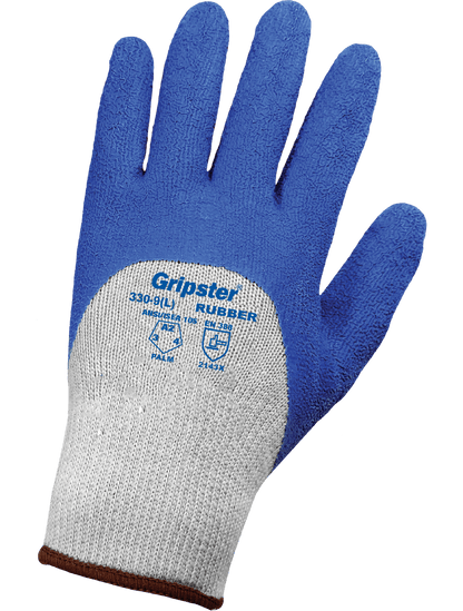 Gripster® Three-Quarter Etched Rubber Grip Coated Palm Multi-Purpose Gloves with Cut, Abrasion, and Puncture Resistance - 330