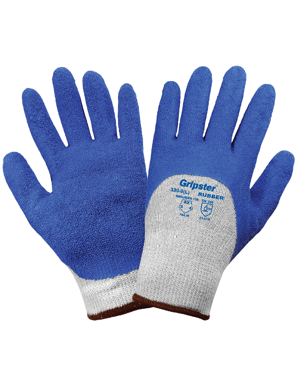 Gripster® Three-Quarter Etched Rubber Grip Coated Palm Multi-Purpose Gloves with Cut, Abrasion, and Puncture Resistance - 330