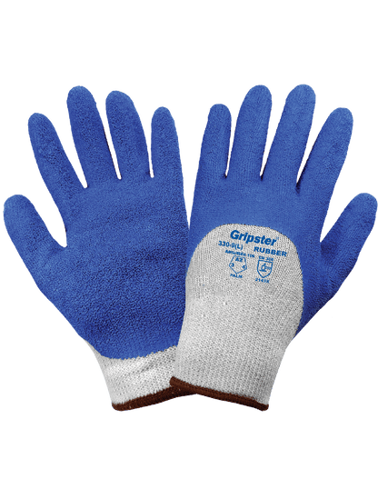 Gripster® Three-Quarter Etched Rubber Grip Coated Palm Multi-Purpose Gloves with Cut, Abrasion, and Puncture Resistance - 330