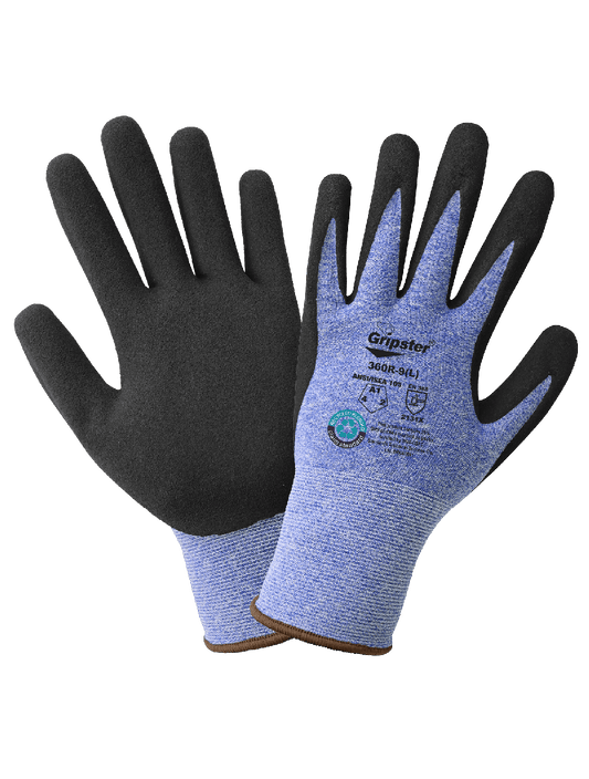 Gripster® General Purpose 15-Gauge Rubber Coated FDA Compliant Gloves Made with Recycled Polyester - 360R