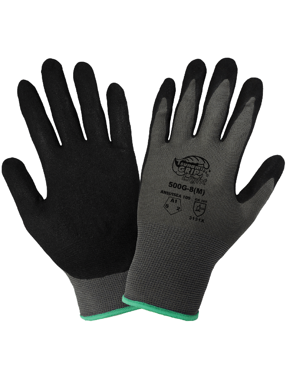 Tsunami Grip® Light Mach Finish Nitrile-Coated Retail-Tagged Gloves with Cut, Abrasion, and Puncture Resistance - 500G-T