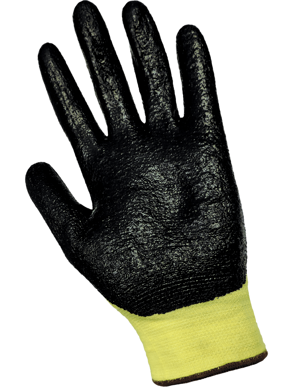 Gripster® Yellow Aramid Fiber Nitrile Coated Gloves with Cut, Abrasion, and Puncture Resistance - 500KV