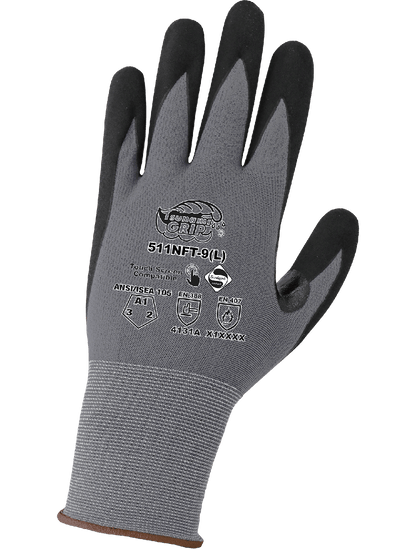 Tsunami Grip® General Purpose Touch Screen Gloves Coated with New Foam Technology Nitrile - 511NFT