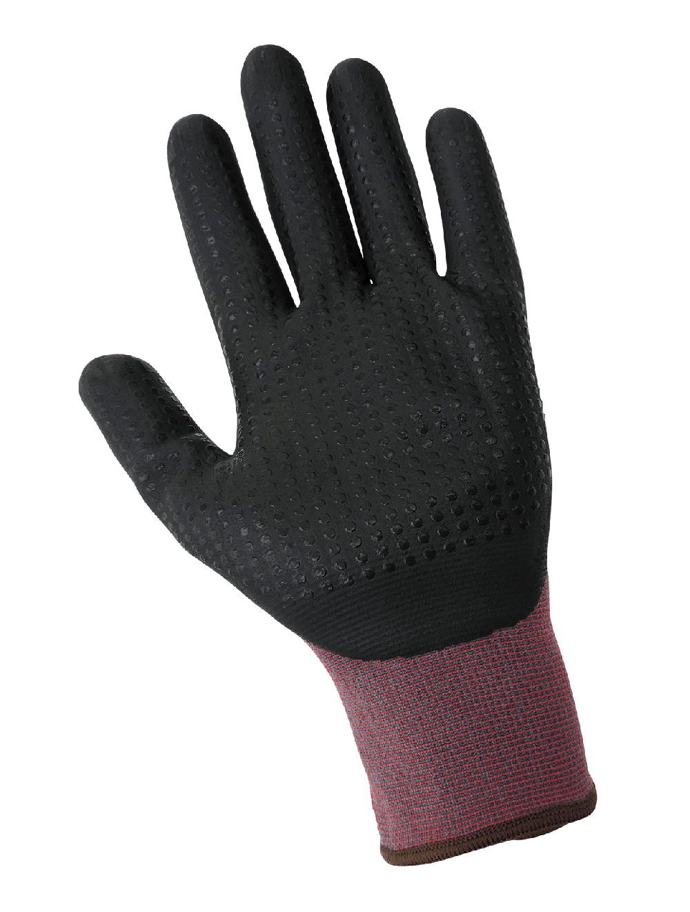 Tsunami Grip® Lightweight New Foam Technology Nitrile Three-Quarter Coated Nylon/Spandex Dotted Gloves with Cut, Abrasion, and Puncture Resistance - 530NFTD