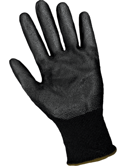 Gripster® Ultra-Lite Black Foam Nitrile Coated Nylon Gloves with Cut, Abrasion, and Puncture Resistance - 550B