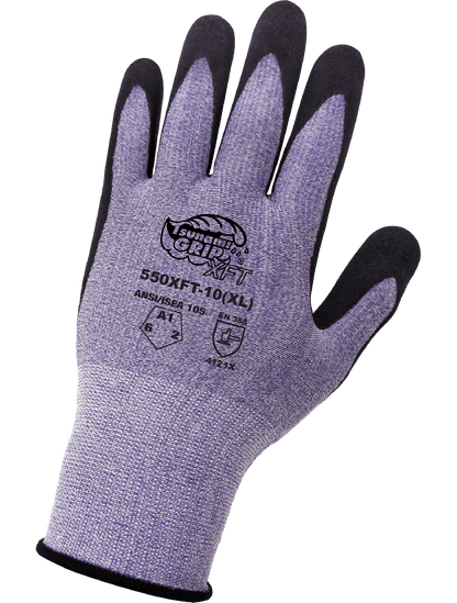 Tsunami Grip® XFT Xtreme Foam Technology Coated Anti-Static/Electrostatic Compliant Gloves with Cut, Abrasion, and Puncture Resistance - 550XFT