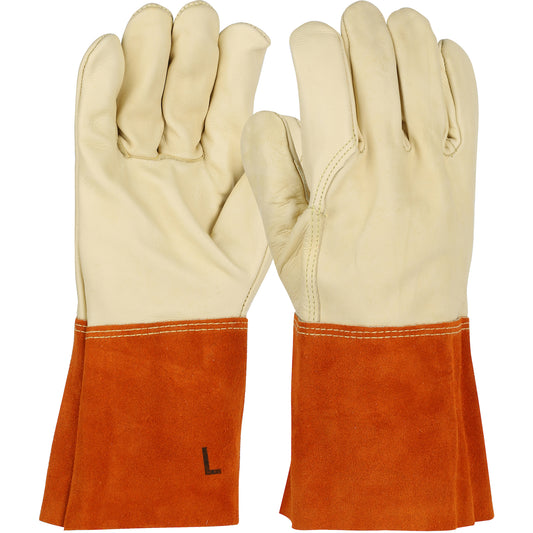 Ironcat® - Premium Top Grain Cowhide Leather MIG Welder's Glove with Kevlar® Stitching - 4" Band Top Cuff