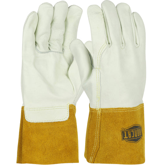 Ironcat® - Premium Top Grain Cowhide Leather MIG Welder's Glove with Kevlar® Stitching - 4" Gauntlet Cuff