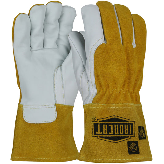 Ironcat® - AR Premium Top Grain Goatskin Leather MIG Welder's Glove with Split Cowhide Back and Para-Aramid Liner