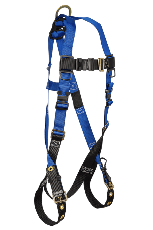 Contractor 1D Standard Non-belted Full Body Harness, Tongue Buckle Leg Adjustment