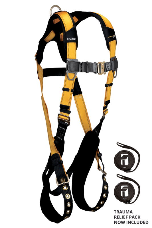 Journeyman Flex® Steel 1D Standard Non-belted Full Body Harness, Tongue Buckle Leg Adjustment