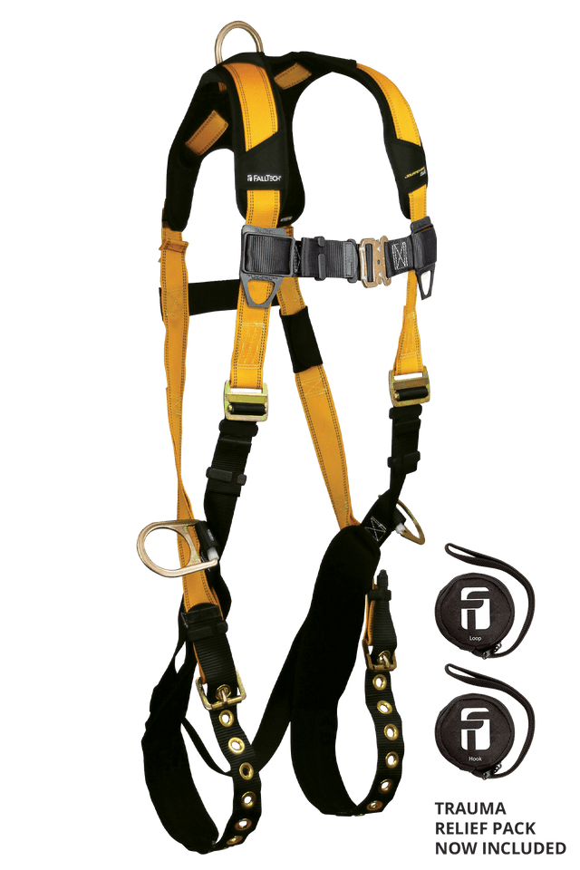 Journeyman Flex® Steel 3D Standard Non-belted Full Body Harness, Tongue Buckle Leg Adjustment