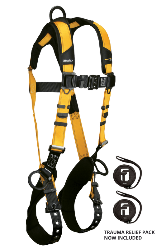 Journeyman Flex® Aluminum 3D Standard Non-belted Full Body Harness, Tongue Buckle Leg Adjustment