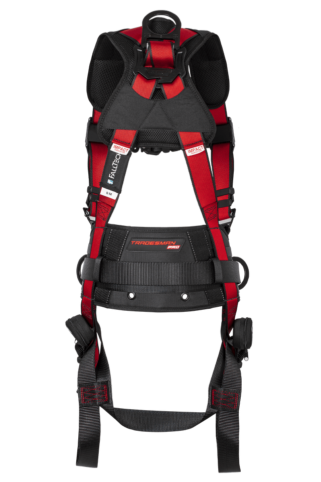 Tradesman® Pro 3D Construction Belted Full Body Harness, Tongue Buckle Leg Adjustments