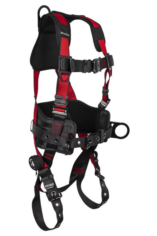 Tradesman® Pro 3D Construction Belted Full Body Harness, Tongue Buckle Leg Adjustments