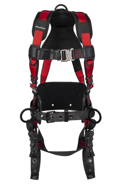 Tradesman® Pro 3D Construction Belted Full Body Harness, Tongue Buckle Leg Adjustments