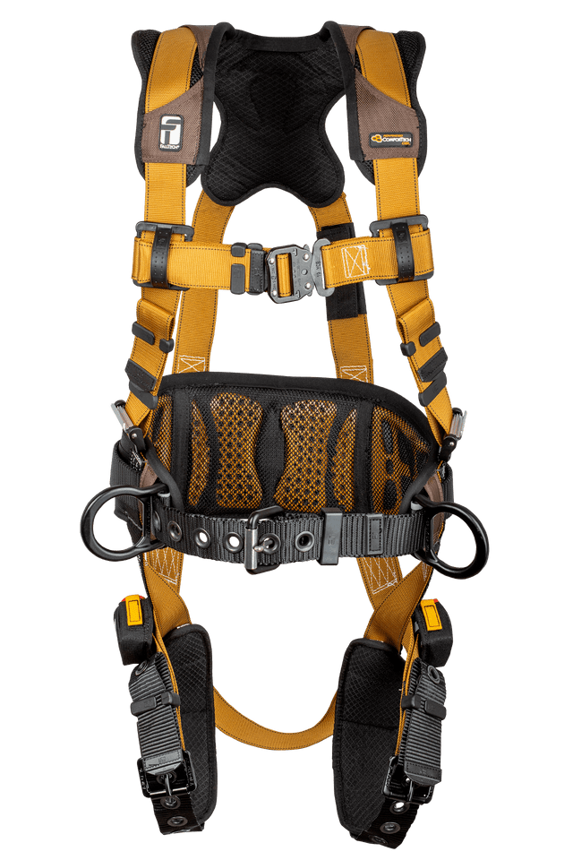 Advanced ComforTech® Gel 3D Construction Belted Full Body Harness, Tongue Buckle Leg Adjustment